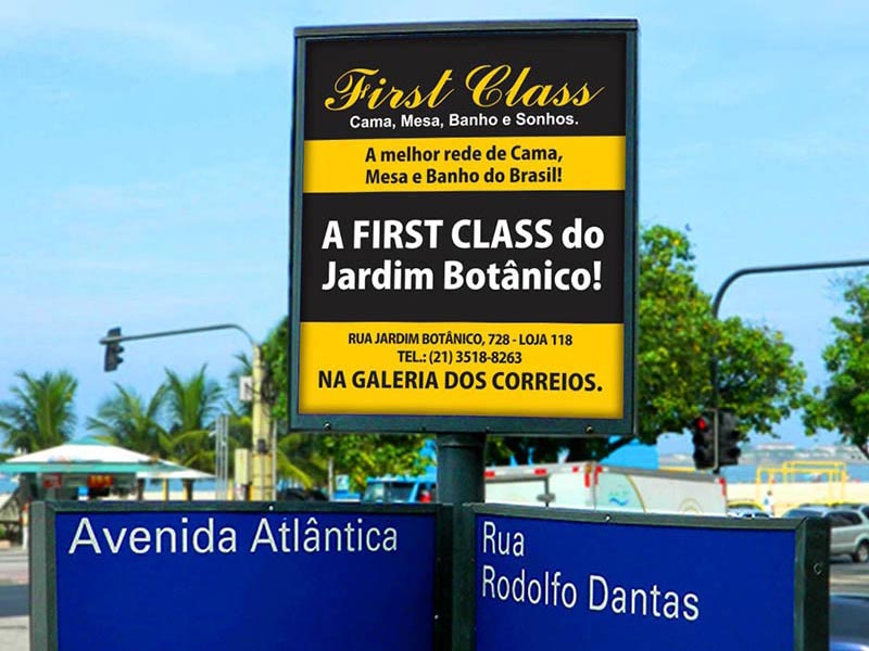 Publicidade em Placa de Rua - First Class