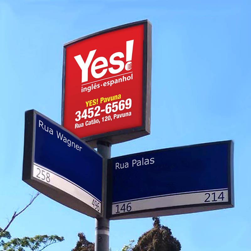 Placa de Rua - Curso YES